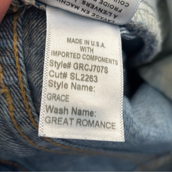 SLVRLAKE Grace Jeans Great Romance Wash Wide Leg High Rise Cotton size 26 - Picture 11 of 16